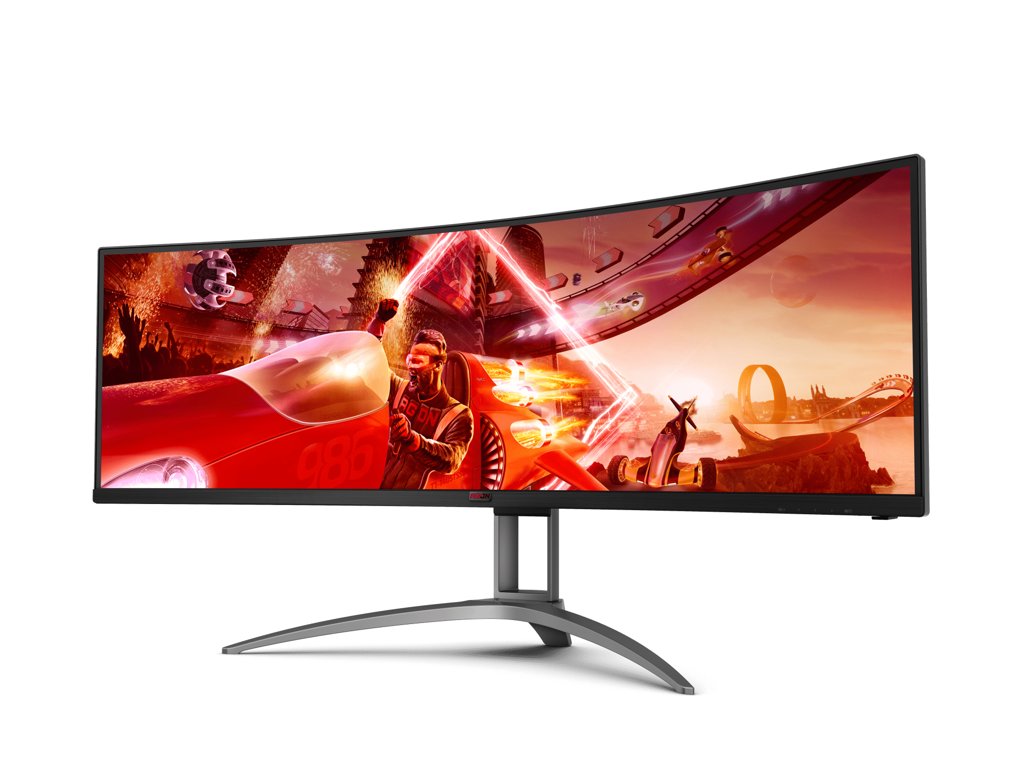 Deco Gear 49 Curved Ultrawide Gaming Monitor, DQHD 5120x1440, 32:9, 120  Hz, 101% NTSC 100% sRGB, Adjustable, Home Office and Entertainment