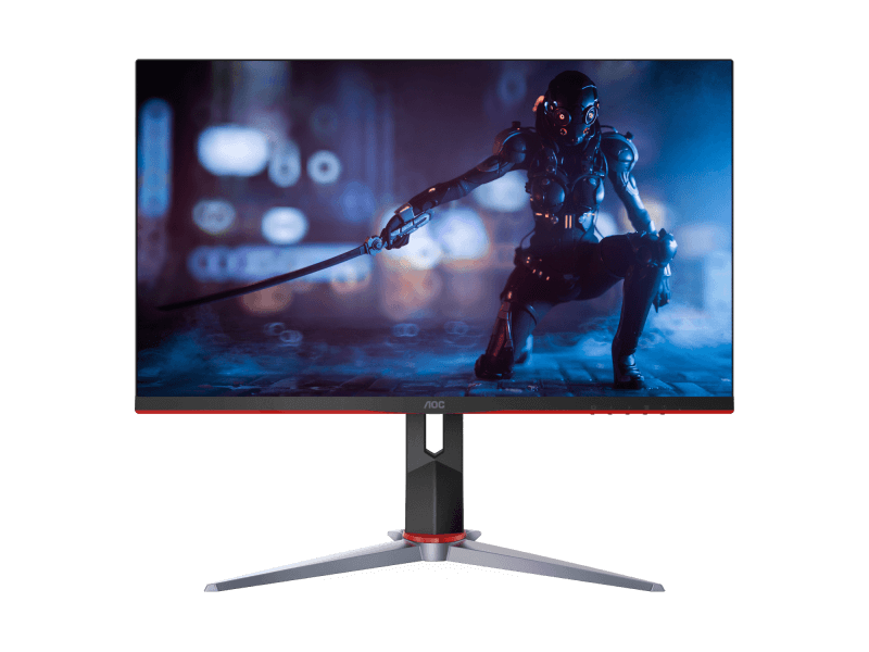 AOC 24G2 24 Frameless Gaming IPS Monitor, FHD 1080P, 1ms 144Hz, Freesync,  HDMI/DP/VGA, Height Adjustable, 3-Year Zero Dead Pixel Guarantee,Black/Red